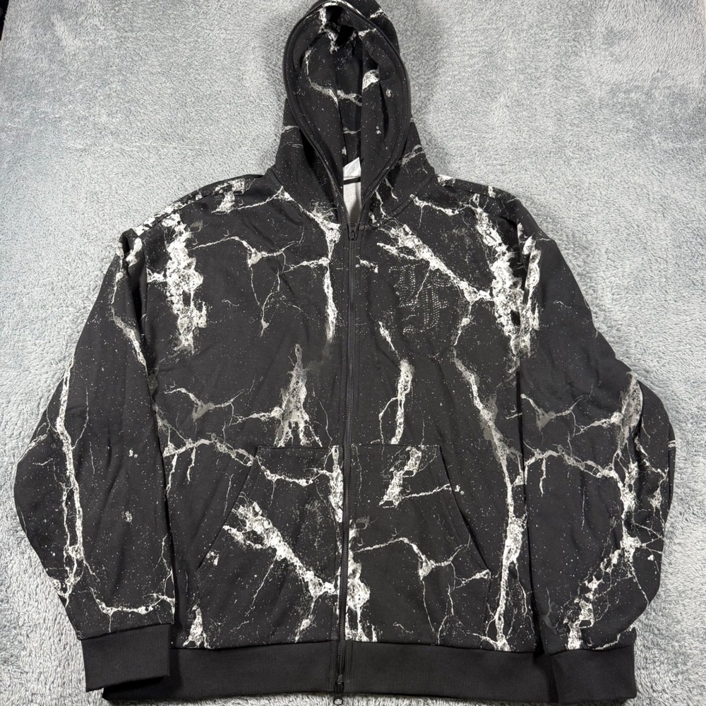Puma La France Written in Chrome Full Zip Hoodie Mens XL Heavyweight Oversized
